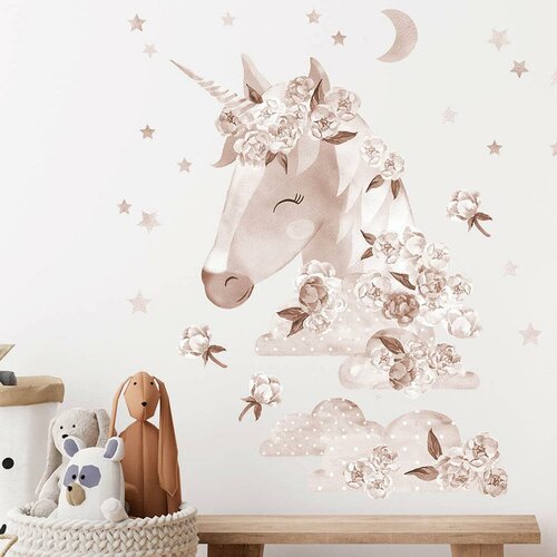 Autocolant de perete Bayo Boho unicorn