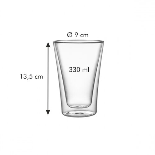 Tescoma 2-częściowy komplet szklanek termicznych myDRINK, 330 ml