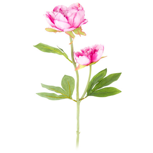 Sztuczny kwiat Piwonia ciemnoróżowa, 58 cm