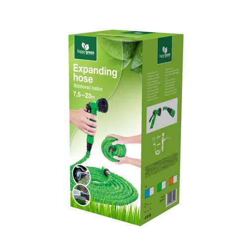 Happy Green Wąż ogrodowy rozciągliwy, 23 m