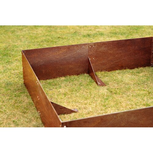 Alto Podwyższona grządka 148 x 148 x 36 cm, corten CORGARDEN 1013