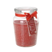 Lumânare aromată Morlais, în borcan, roşu, 14,5 cm