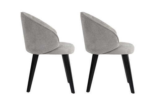 Esszimmerstuhl-Set Bentley Grey and Black, 2 Stück