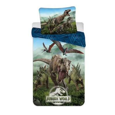 Baumwollbettwäsche Jurassic World Forest, 140 x 200 cm, 70 x 90 cm