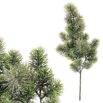 Sztuczna gałązka z nalotem sosna, 64 cm