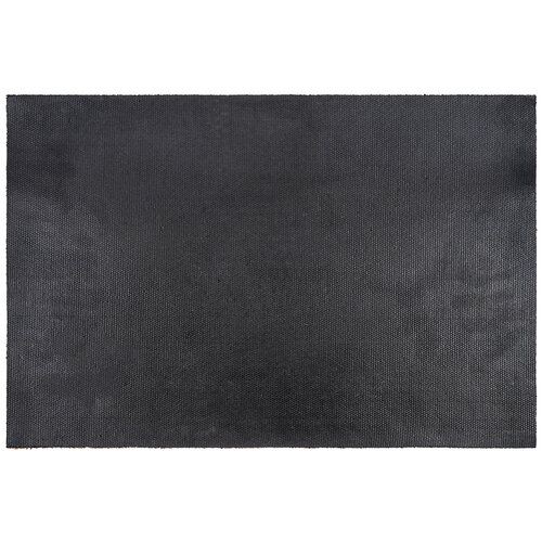 Kokosmatte Blumen Schwarz, 43 x 73 cm