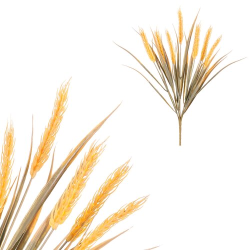 Buchet cu spice de cereale - ornament artificial,culoare crem-galben, 20 x 40 cm