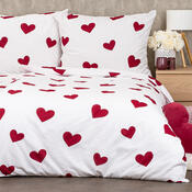 4Home Bombažna posteljnina Red Hearts, 140 x 220 cm, 70 x 90 cm
