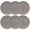 Florina Sada keramických mělkých talířů Diamond 27 cm, 6 ks, šedá