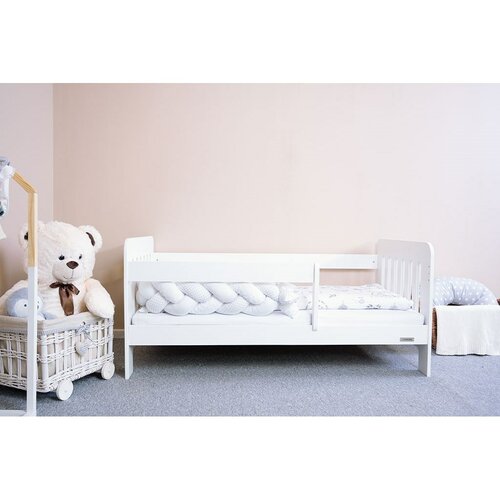 New Baby Dětská postel se zábranou Erik bílá, 140 x 70 cm