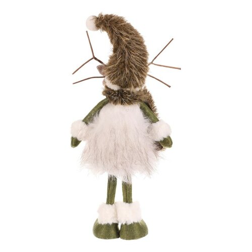 Decorație de Crăciun Sob în picioare, înălțime 45cm, verde/alb