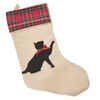 Weihnachts-Textilsocke Katze, 48 cmbeige,