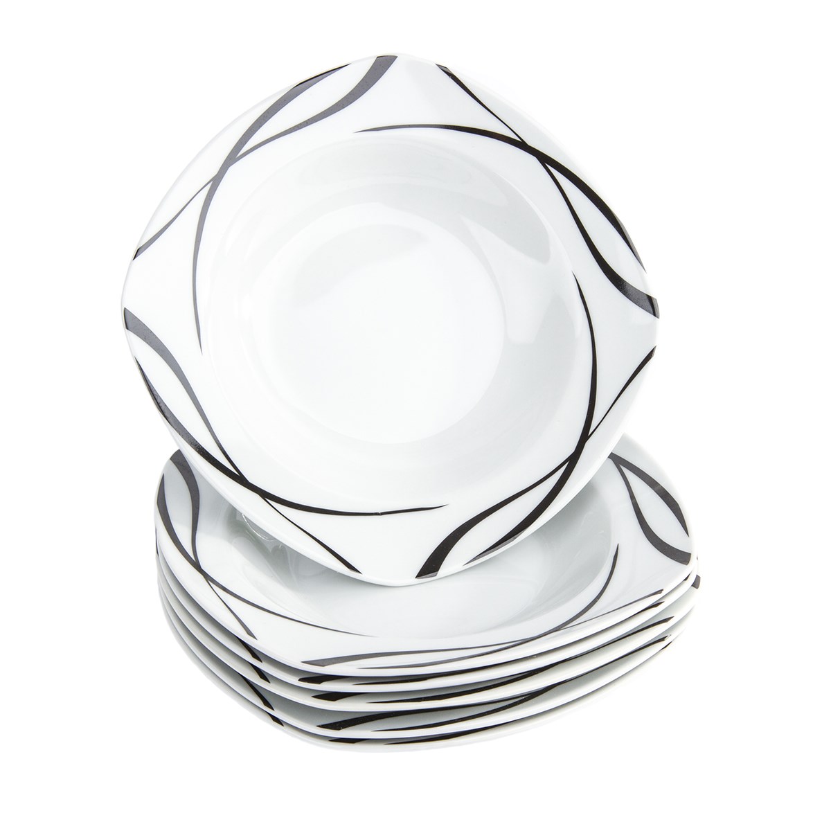 Domestic 6-dielna sada hlbokých tanierov Oslo, 21,5 cm