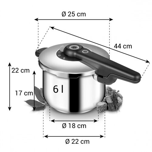 Tescoma Schnellkochtopf SmartCLICK, 6 l