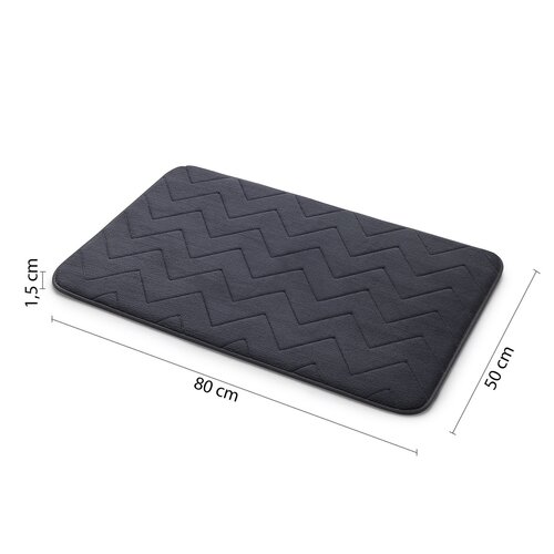 GEDY 96MS508085 Mousse mata łazienkowa antracyt,50 x 80 cm