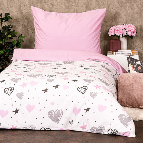 Lenjerie de pat din bumbac 4Home Little heart, 140x 200 cm, 70 x 90 cm