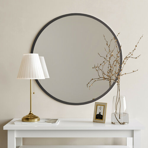 Zrcadlo Yuvarlak Ayna Siyah 60 cm