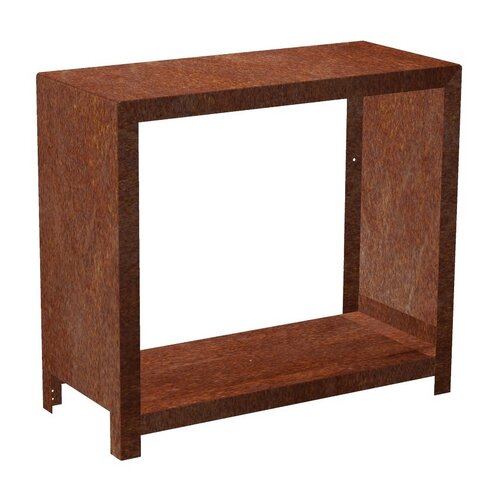 Stora Zahradní dřevník 80 x 80 x 40 cm, corten CORGARDEN 1038
