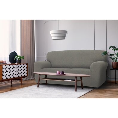 Napínací potah na sedací soupravu Denia svetlosiva, 140 - 180 cm