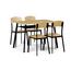 Set de masă Industrial cu 4 scaune, 110 x 70 x 76cm, maro