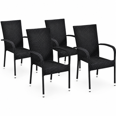 Set zahradních ratanových křesel Paris, 4 ks