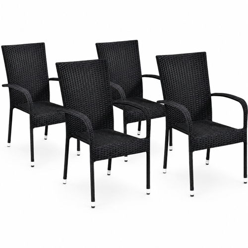 Set de 4 scaune de grădină din ratan Paris