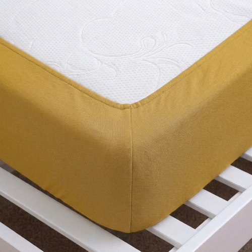 4Home jersey prestieradlo IDEAL horčicová, 90–100 x 200 cm