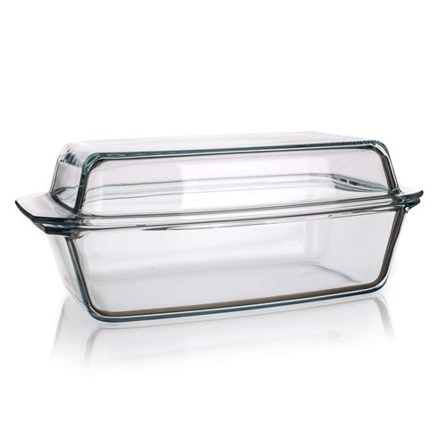 Simax Glasauflaufform eckig, 5,4 ldurchsichtig,