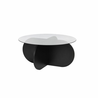 Couchtisch Aeris Black mit dunklem Glas
