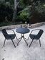 Set mobilier de grădină masă + 2 scaune, negru