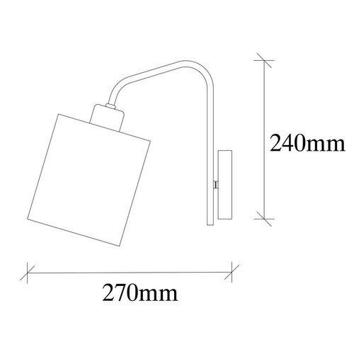 Kinkiet lampa ścienna Ve - 6002, chrom/biały