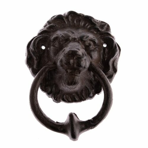Öntöttvas kopogtató Lion fekete, 20 x 27 cm