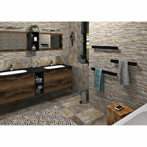 SAPHO PX051 Suport pentru prosoape, 45 x 6 cm,negru mat