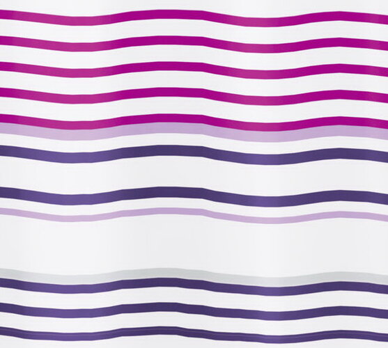 Textilní sprchový závěs Vlnky, fialová