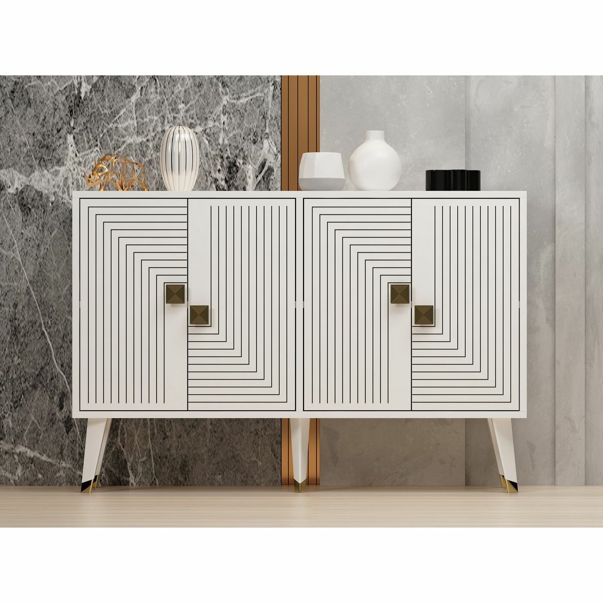 Skrinka Ahart White and Gold