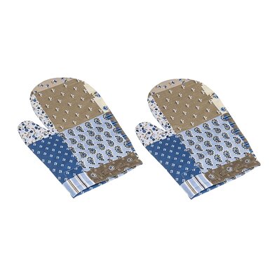 Bellatex Rękawica kuchenna Patchwork niebieski, 28 x 18 cm, 2 szt.