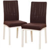 4Home Elastyczny pokrowiec na krzesło Magic clean ciemnobrązowy, 45 - 50 cm, 2 szt.