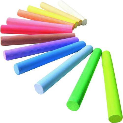 SES Set farbige Kreiden, Durchmesser 10 mm, 12 Stück