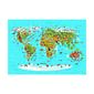 Fototapeta dziecięca XXL Mapa świata 360 x 270 cm, 4 części