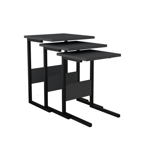 Beistelltisch Sali Black, 3 Stück