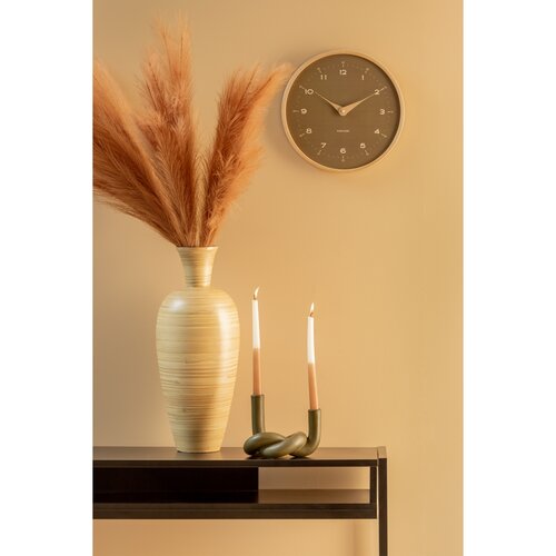 Karlsson 5995MG designerski zegar ścienny brązowy, średnica 30 cm