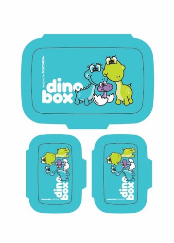 Cutie de gustări Tescoma Dino 3 bucăți, albastru