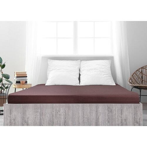 4Home Jersey-Bettlaken Ideal dunkelbraun, 140 x 200 cm
