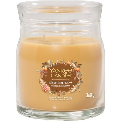 Yankee Candle Vonná svíčka střední Signature Glistening Leaves, 368 g