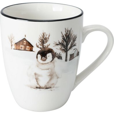 Winter Penguin porcelán bögre, 320 ml