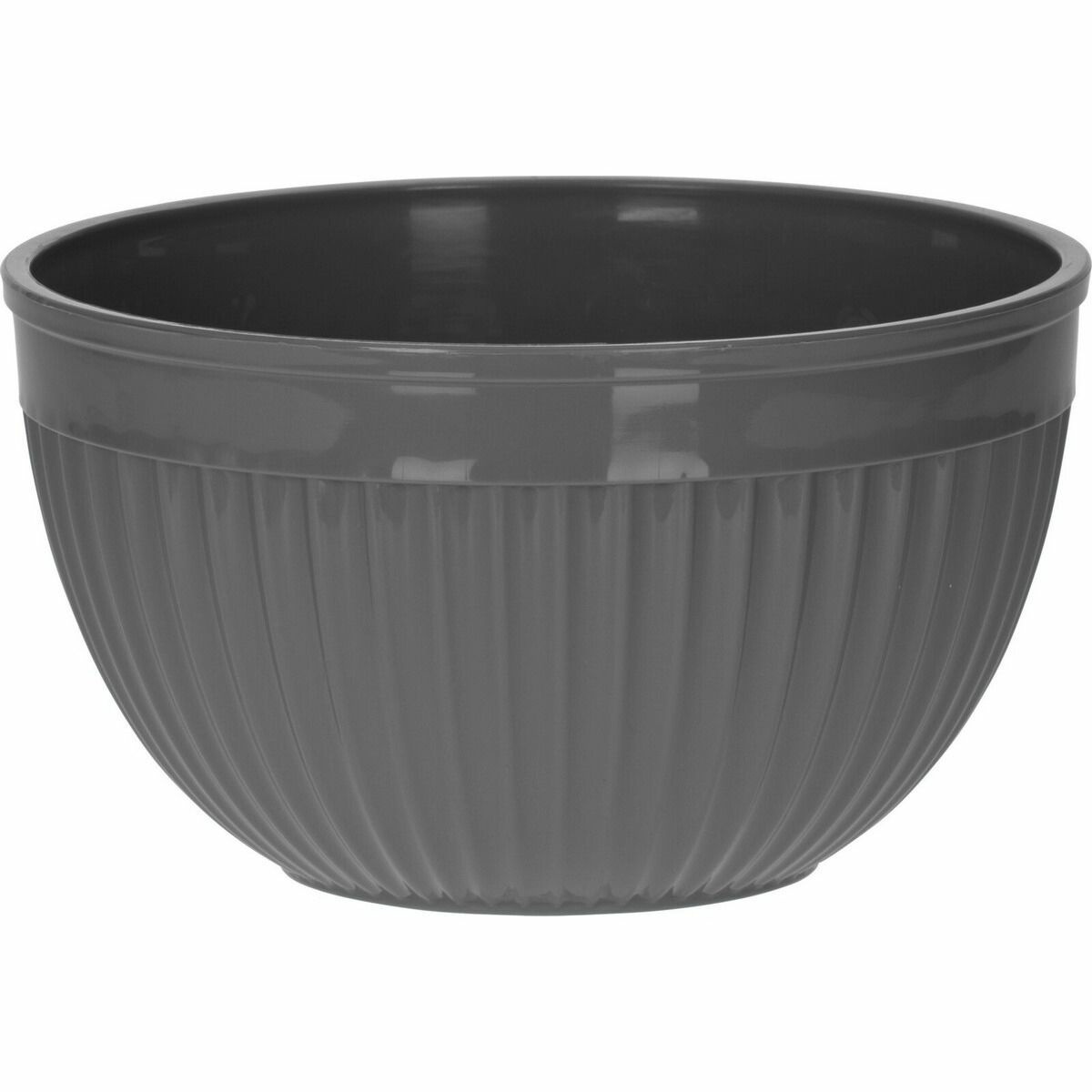 Plastová miska s rebrovaním, 2 l, sivá