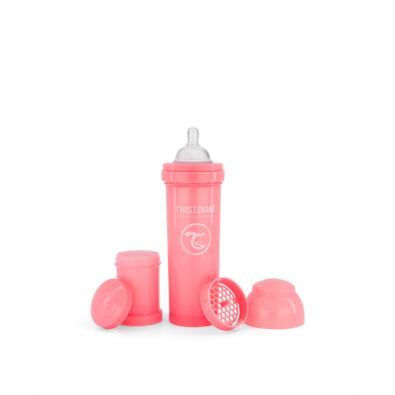 Twistshake Антиколікова дитяча пляшечка 330 мл, рожева