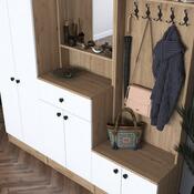 Zestaw do przedpokoju Pome White and Walnut II