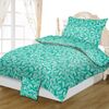 Lenjerie de pat din bumbac Tereza green, 140 x 200 cm, 70 x 90 cm, 40 x 40 cm