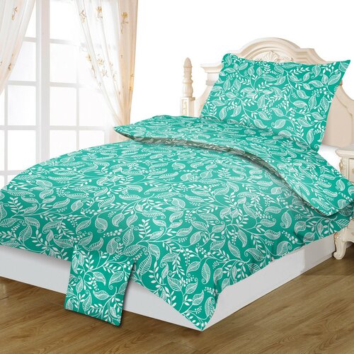 Lenjerie de pat din bumbac Tereza green, 140 x 200 cm, 70 x 90 cm, 40 x 40 cm